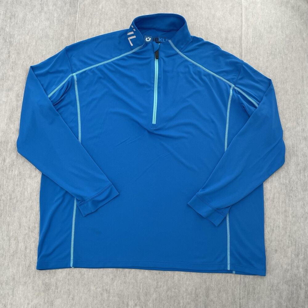 IBKUL Sweatshirt Adult Large Blue 1/4 Zip Long Sleeve Golf Pullover Performance